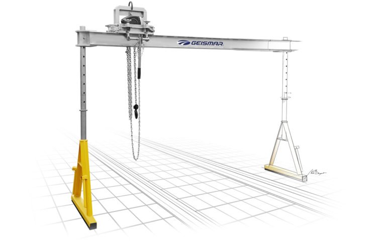 Lightweight and robust PSR rail replacement gantry for replacing or moving a rail laterally on the track