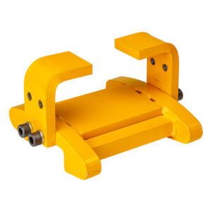 Yellow height block for rail puller side view